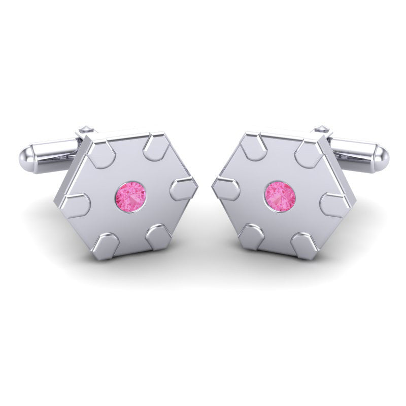 Pink Tourmaline Cufflinks