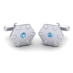 Swiss Blue Topaz Cufflinks