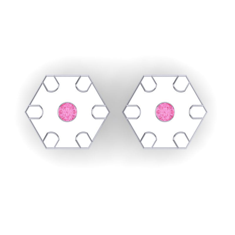 Pink Tourmaline Cufflinks