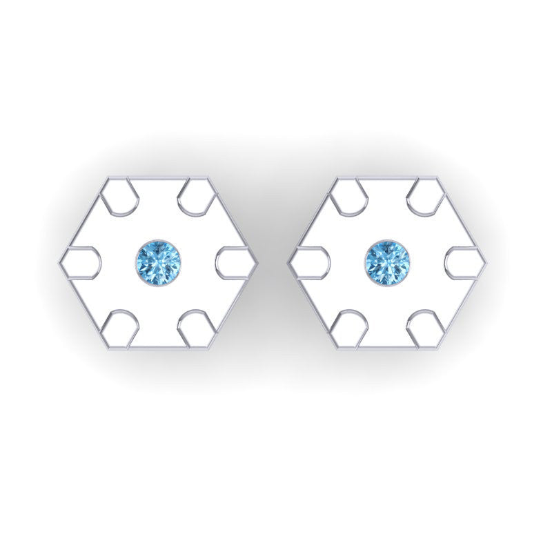 Swiss Blue Topaz Cufflinks