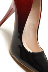 Jemma two tone pointed court shoe