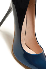 Jemma two tone pointed court shoe