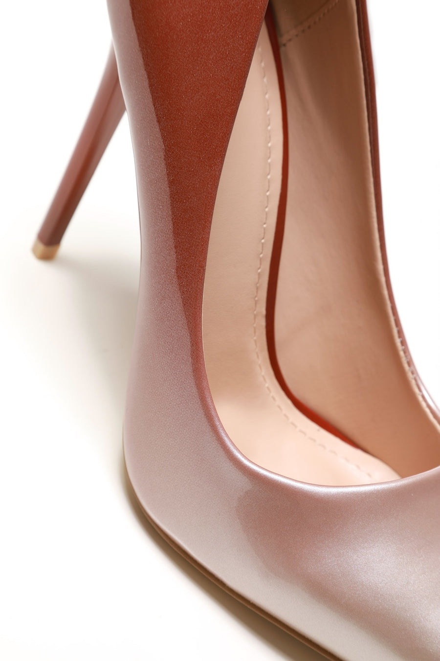 Jemma two tone pointed court shoe