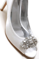 Shea shea diamante broach peep toe sandal