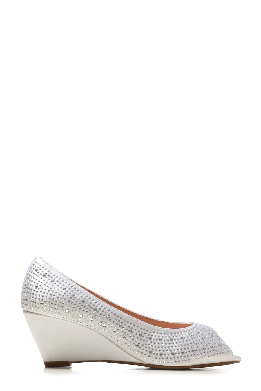 Emily peep toe diamante medium wedge