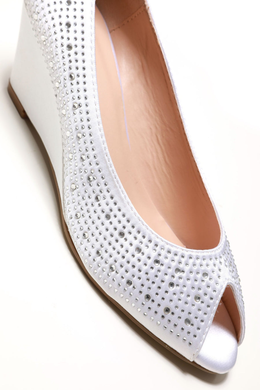 Emily peep toe diamante medium wedge