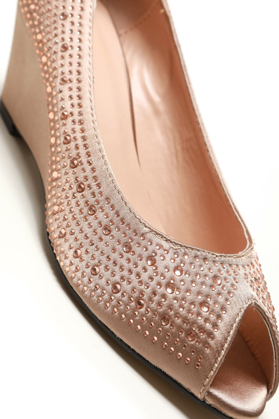 Emily peep toe diamante medium wedge