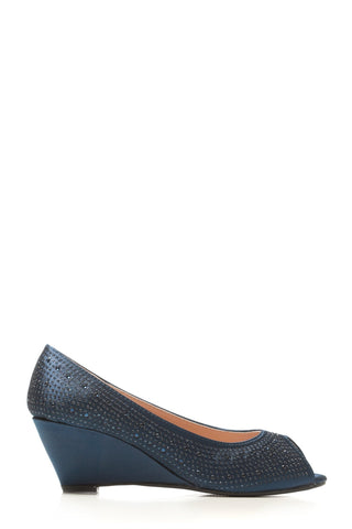 Emily peep toe diamante medium wedge