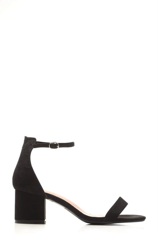 Karley barely there ankle strap block heel sandal