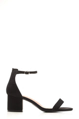 Karley barely there ankle strap block heel sandal