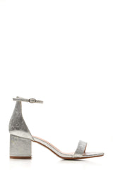 Karley barely there ankle strap block heel sandal