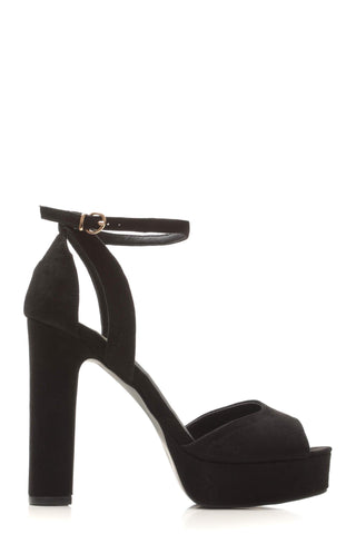 Hayley ankle strap peep toe platform sandals