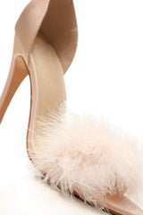 Danika faux fur trim anklestrap sandal