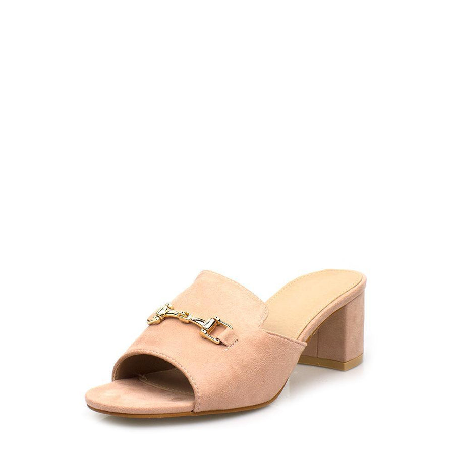 Kaia chunky heel slip on mule