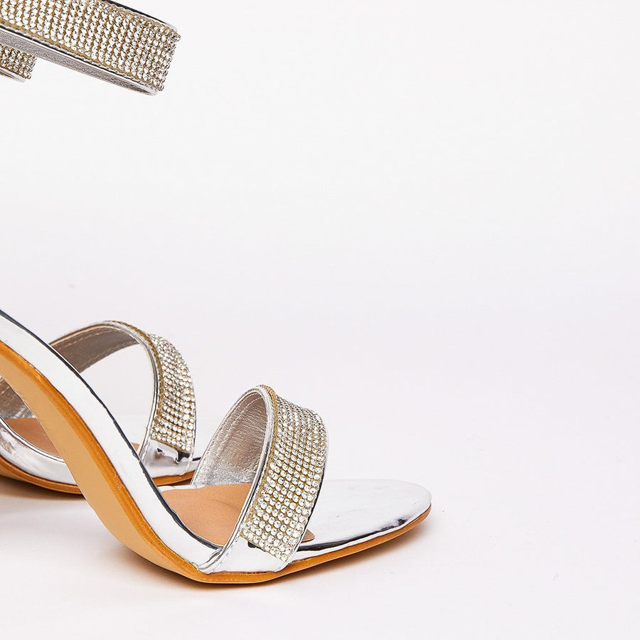 Calah open toe diamante ankle bracelet