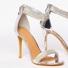 Calah open toe diamante ankle bracelet