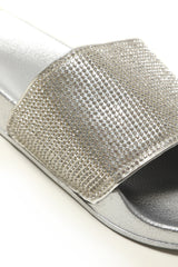 Tammy diamante trim slip on mule